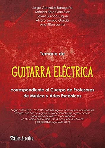 Temario de Guitarra Eléctrica, de González Baragaña | portada del libro