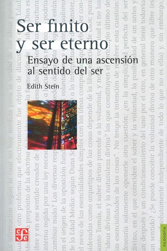 SER FINITO Y SER ETERNO, de STEIN | portada del libro