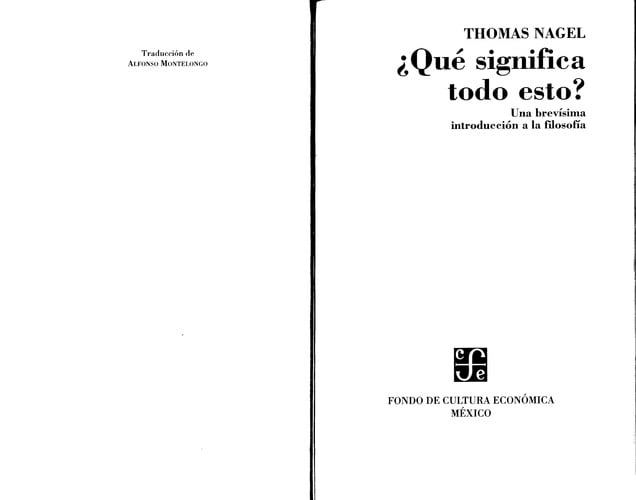 QUE SIGNIFICA TODO ESTO?-NAGEL, de NAGEL | portada del libro