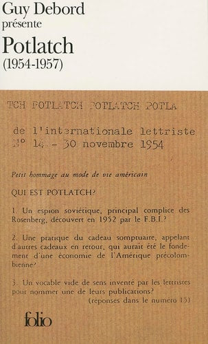 GUY DEBORD PRES POTLACH, de Guy Debord | portada del libro