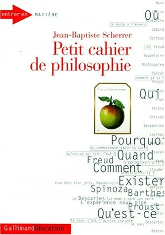 PETIT CAHIER DE PHILOSOPHIE, de Jean-Baptiste Scherrer | portada del libro