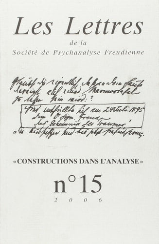 LES LETTRES DE LA SPF N15 2006 CONSTRUCT, de Collectif | portada del libro