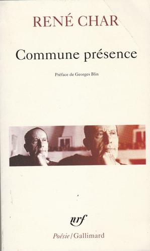 COMMUNE PRESENCE, de Char | portada del libro