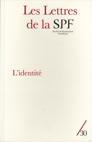 REVUE DE LA SPF N30 IDENTITE, de Philippe Porret | portada del libro