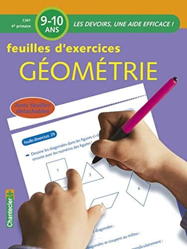 GEOMETRIE PRIMAIRE CM1 9-10 ANS FEUILLES D'EXERCICES, de CARLIER K | portada del libro