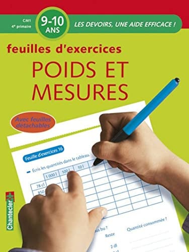 POIDS ET MESURES PRIMAIRE CM1 9-10 ANS FEUILLES D'EXERCIC, de VERMEULEN M | portada del libro