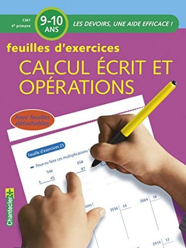 CALCUL ECRIT ET OPERATIONS CM1 FEUILLES D'EXERCICES, de BAELEN | portada del libro