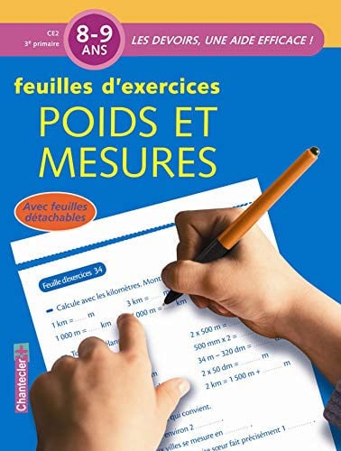 POIDS ET MESURES 8-9 ANS CE2 FEUILLES D'EXERCICES, de MACHIELS E | portada del libro