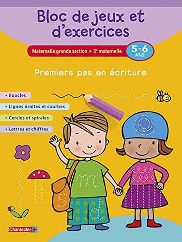 BLOC DE JEUX ET D'EXERCICES PREMIERS PAS EN ECRITURE 5-6, de COLLECTIF | portada del libro