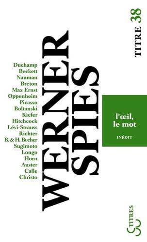 L'OEIL LE MOT, de SPIES WERNER | portada del libro
