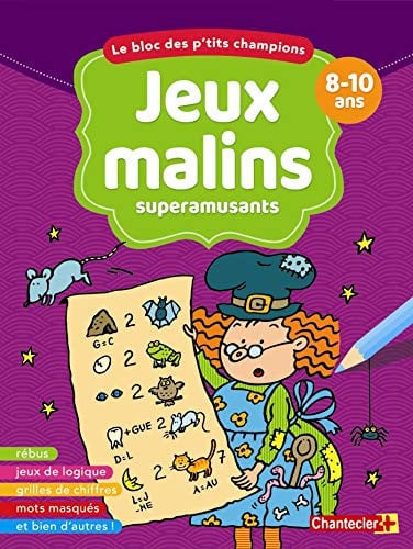 BLOC JEUX MALINS SUPERAMUSANTS 8-10 ANS, de ENGELEN ANITA | portada del libro