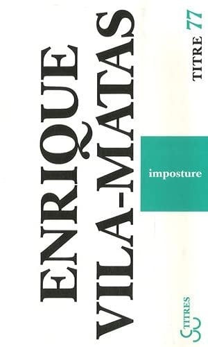 IMPOSTURE, de VILA-MATAS ENRI | portada del libro