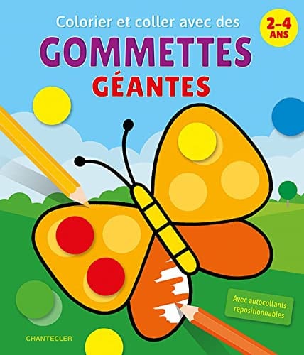 COLORIER ET COLLER AVEC DES GOMMETTES GEANTES 2-4 A, de COLLECTIF | portada del libro