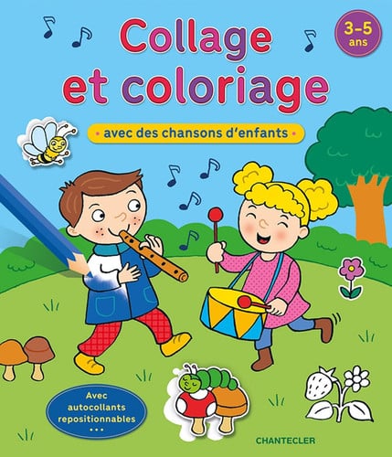 COLLAGE ET COLORIAGE AVEC DES CHANSONS D'ENFANTS 3-5 A, de COLLECTIF | portada del libro