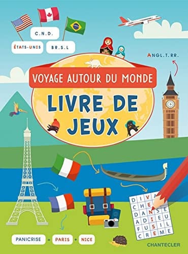 LIVRE DE JEUX VOYAGE AUTOUR DU MONDE, de ELIASSE PHILIPP | portada del libro