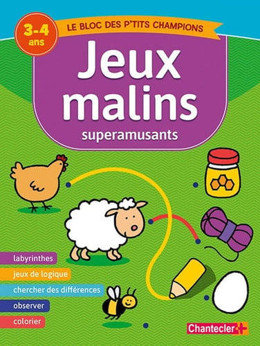 JEUX MALINS SUPERAMUSANTS 3-4 A, de COLLECTIF | portada del libro
