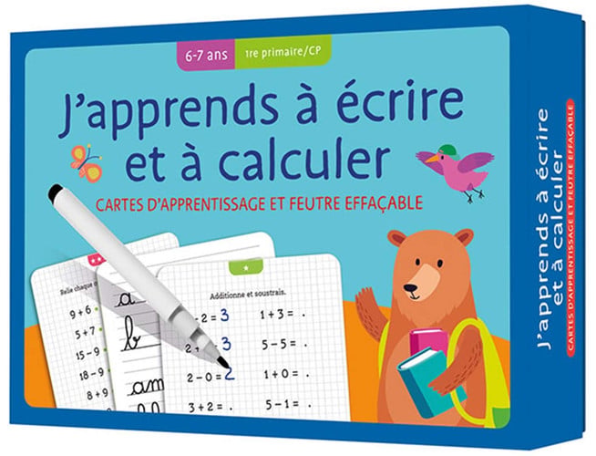CARTES + FEUTRE J'APPRENDS A ECRIRE ET A CALCULER 6-7 A 1RE, de COLLECTIFS GALL | portada del libro
