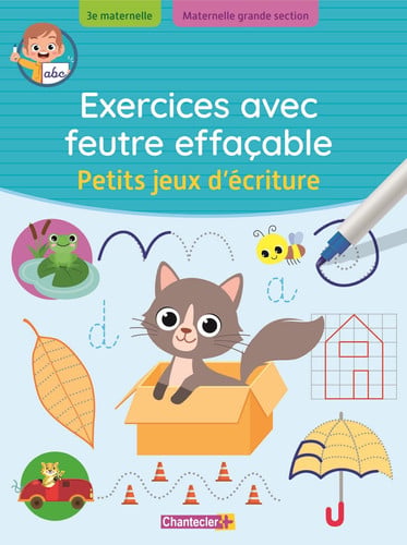 EXERCICES AVEC FEUTRE EFFACABLE PETITS JEUX D'ECRITURE, de COLLECTIF | portada del libro