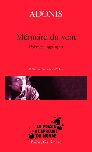 MEMOIRE DU VENT, de Adonis | portada del libro