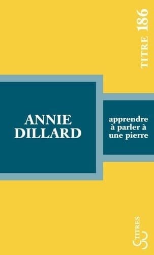 APPRENDRE A PARLER A UNE PIERRE, de DILLARD ANNIE | portada del libro