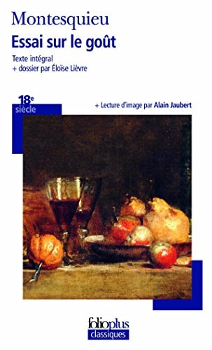 ESSAI SUR LE GOUT, de Montesquieu | portada del libro
