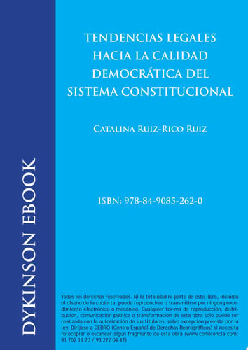 Tendencias legales. Hacia la calidad democrática del sistema constitucional, de Ruiz-Rico Ruiz | portada del libro