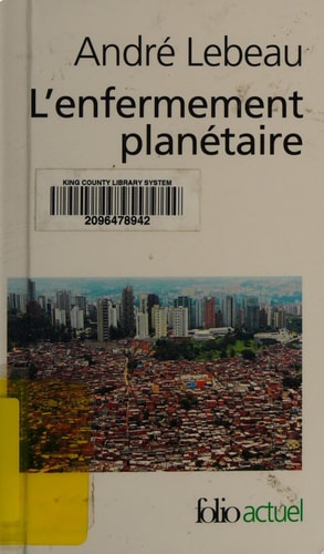 L'ENFERMEMENT PLANETAIRE, de André Lebeau | portada del libro
