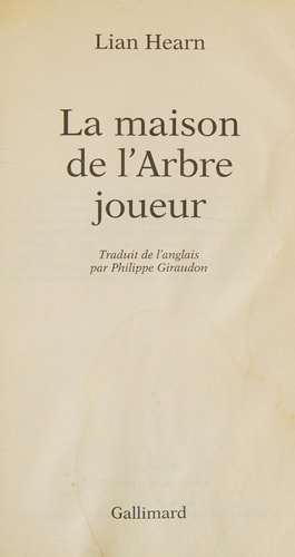 La maison de l'Arbre joueur, de Lian Hearn | portada del libro