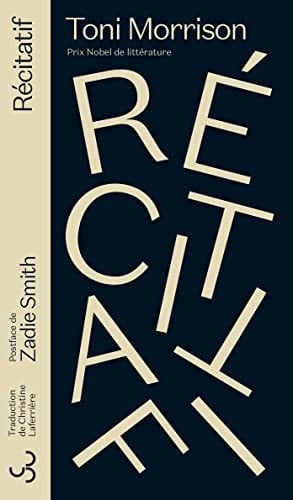 RECITATIF, de MORRISON TONI | portada del libro