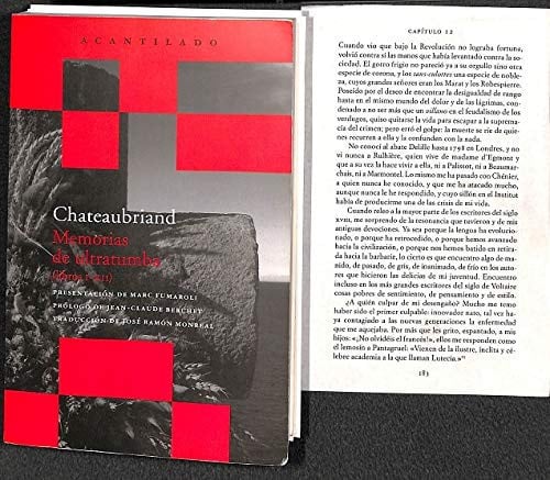 Memorias de ultratumba, de de Chateaubriand | portada del libro