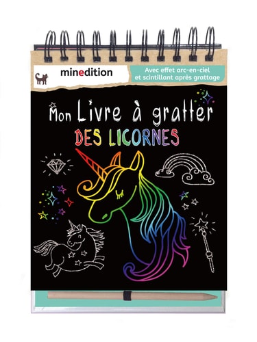 MON LIVRE A GRATTER DES LICORNES, de Minedition | portada del libro