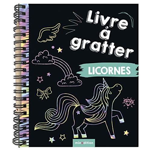 LIVRE A GRATTER LICORNES MINI-LIVRE, de Minedition | portada del libro