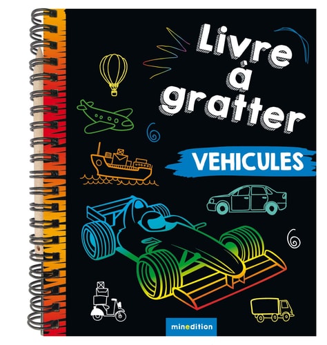 MINI-LIVRE A GRATTER VEHICULES, de Minedition | portada del libro