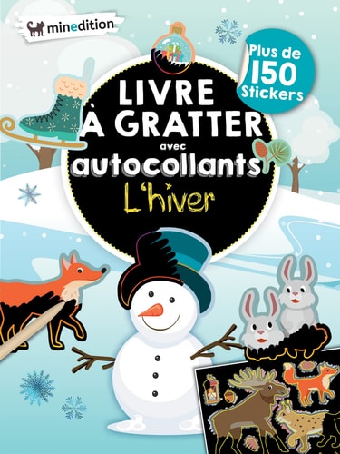 LIVRE A GRATTER AVEC AUTOCOLLANTS L'HIVER, de Schindler | portada del libro