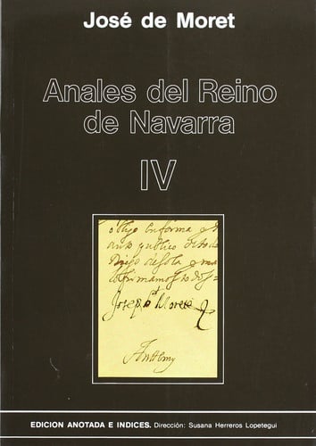 Anales del Reino de Navarra IV, de MORET | portada del libro