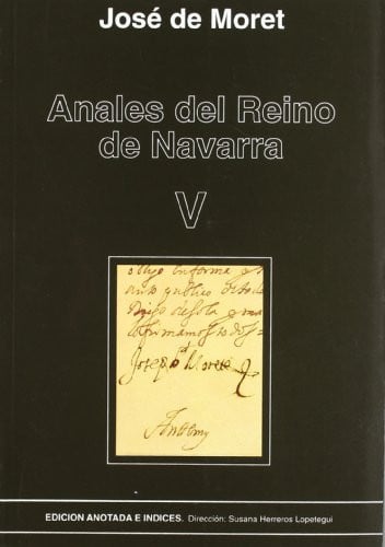 Anales del Reino de Navarra V, de MORET | portada del libro