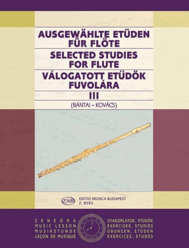SELECTED STUDIES FOR FLUTE 3, de BANTAI y KOVACS | portada del libro