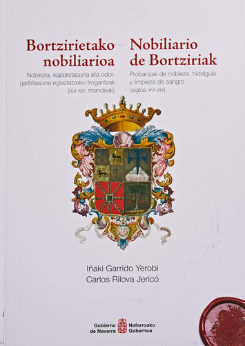 Bortzirietako nobiliarioa / Nobiliario de Bortziriak, de Garrido Yerobi | portada del libro