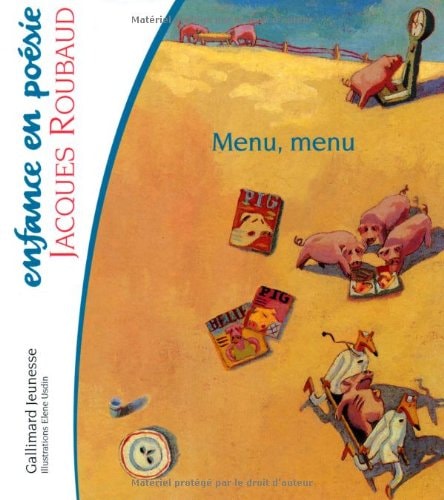 MENU-MENU, de Jacques Roubaud | portada del libro