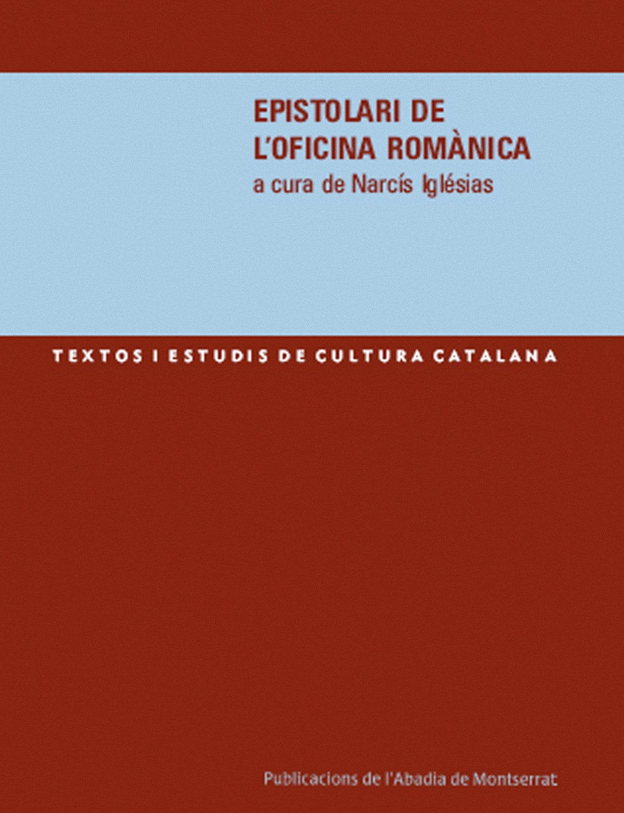 Epistolari de l'Oficina Romànica, de Varios autores | portada del libro
