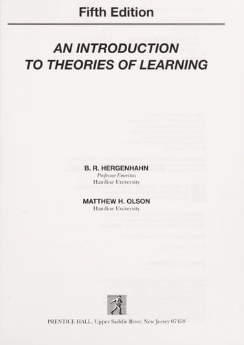 INT.THEORIES LEARNING, de HERGENHAHN | portada del libro