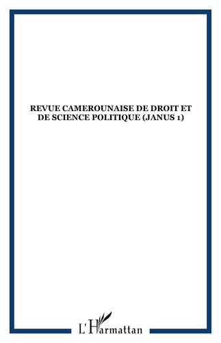 JANUS REVUE CAMEROUNAISE DE DROIT ET DE SCIENCE POLITIQUE JU, de Dianoia | portada del libro