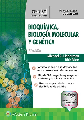 BIOQUIMICA, BIOLOGIA MOLECULAR Y GENETICA REVISION 7º ED | portada del libro