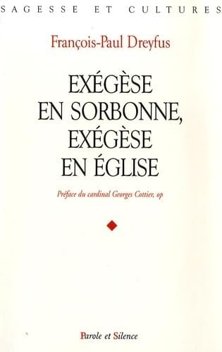 EXEGESE EN SORBONNE EXEGESE EN EGLISE, de Dreyfus | portada del libro