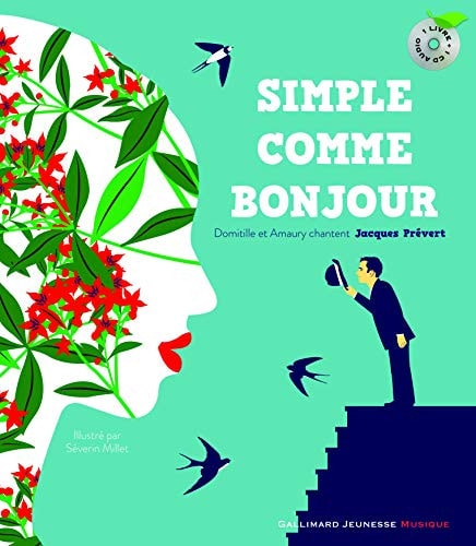 SIMPLE COMME BONJOUR LIVRE-CD, de Jacques Prévert | portada del libro