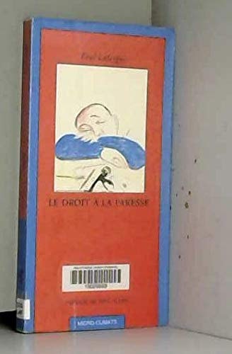LE DROIT A LA PARESSE, de Lafargue | portada del libro