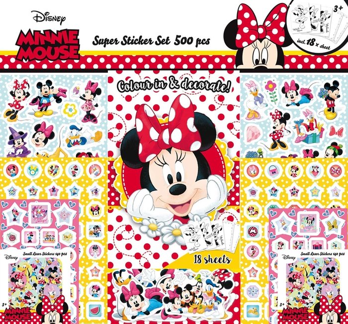 SUPER SET DE 500 PEGATINAS DE MINNIE 2º ED | portada del libro