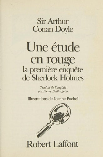 UNE ETUDE EN ROUGE, de Arthur Conan Doyle | portada del libro