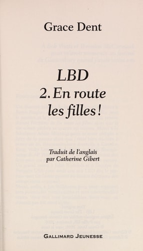 LBD EN ROUTE LES FILLES, de Grace Dent | portada del libro