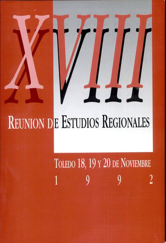XVIII Reunión de estudios regionales. Toledo 18, 19 y 20 de noviembre de 1992, de AA.VV. | portada del libro